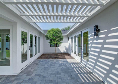 highland custom home remodel pergola atrium